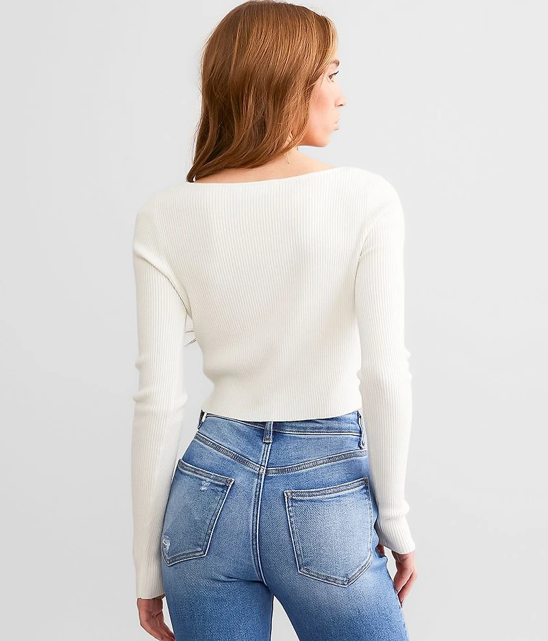 Front Tie Sweater