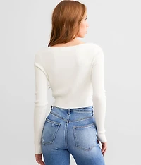 Front Tie Sweater