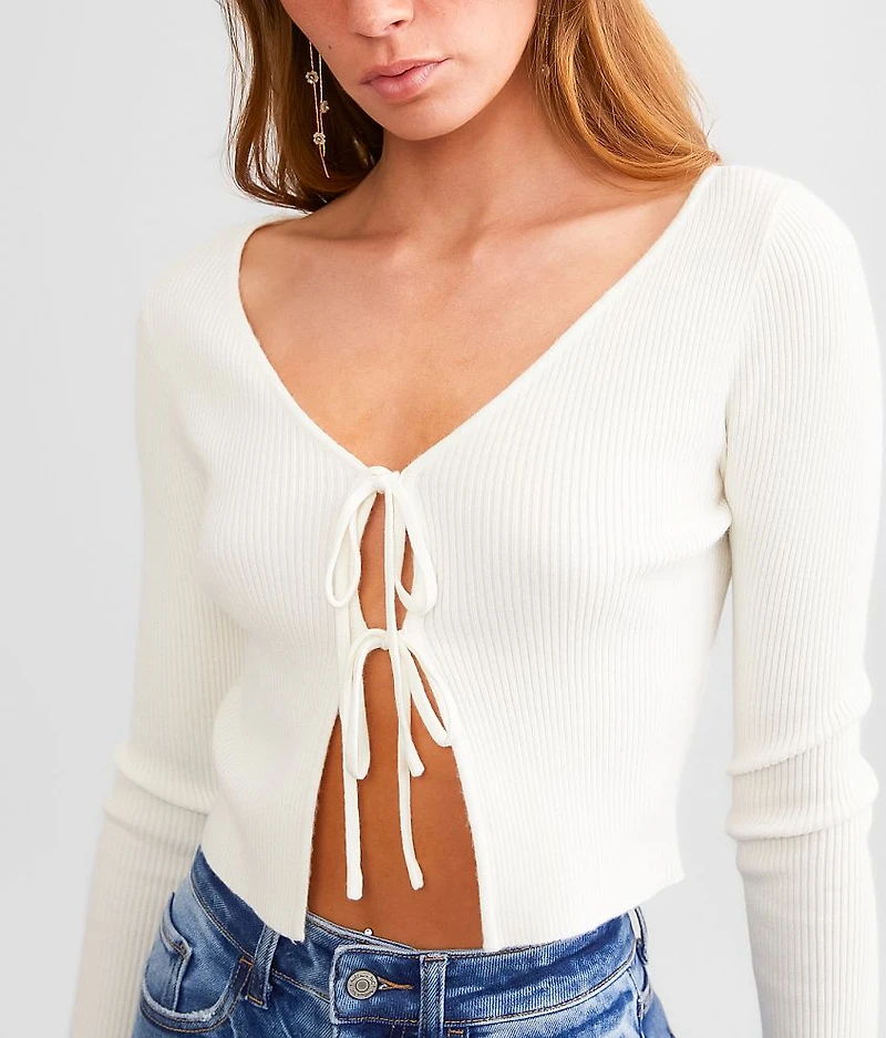 Front Tie Sweater