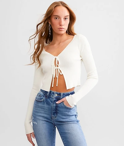 Front Tie Sweater