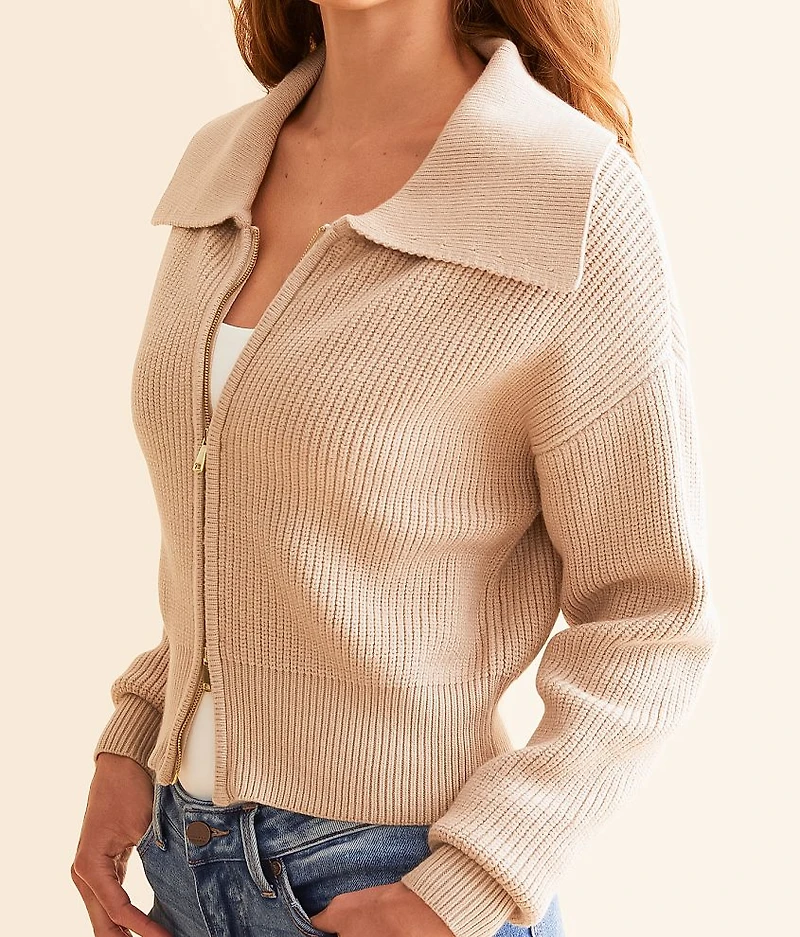 Zip Up Cardigan Sweater