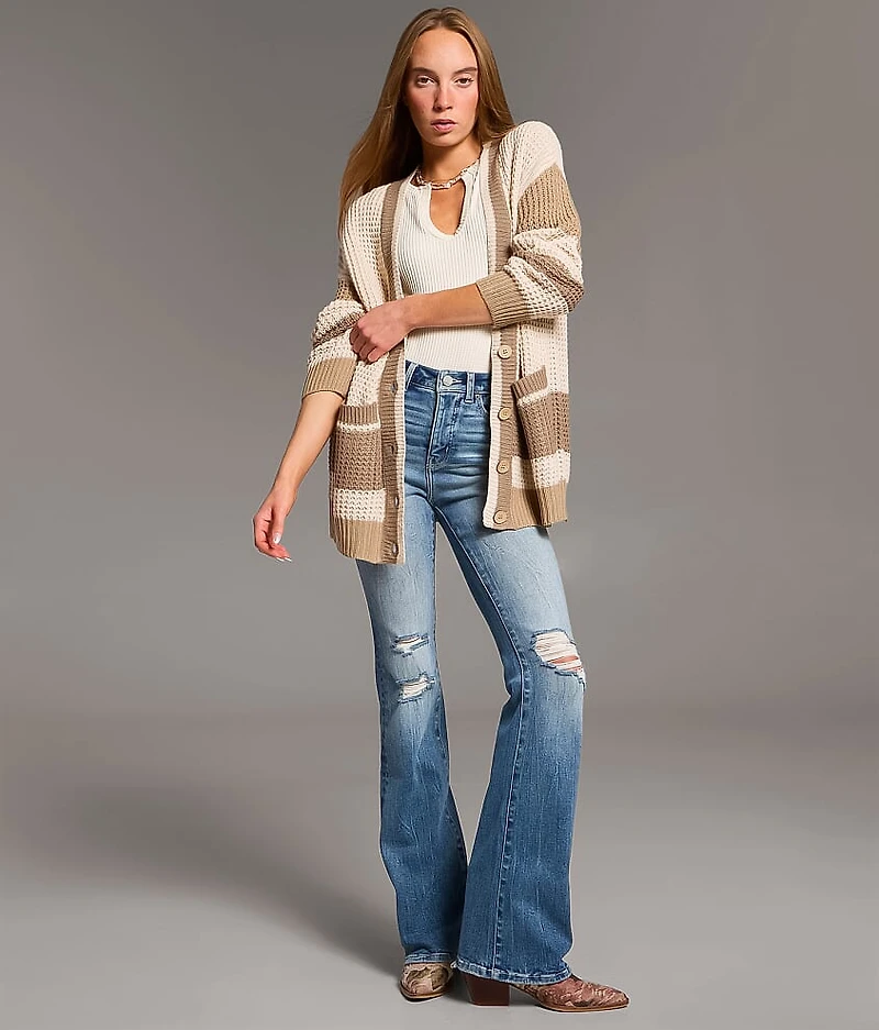 Striped Cardigan Sweater