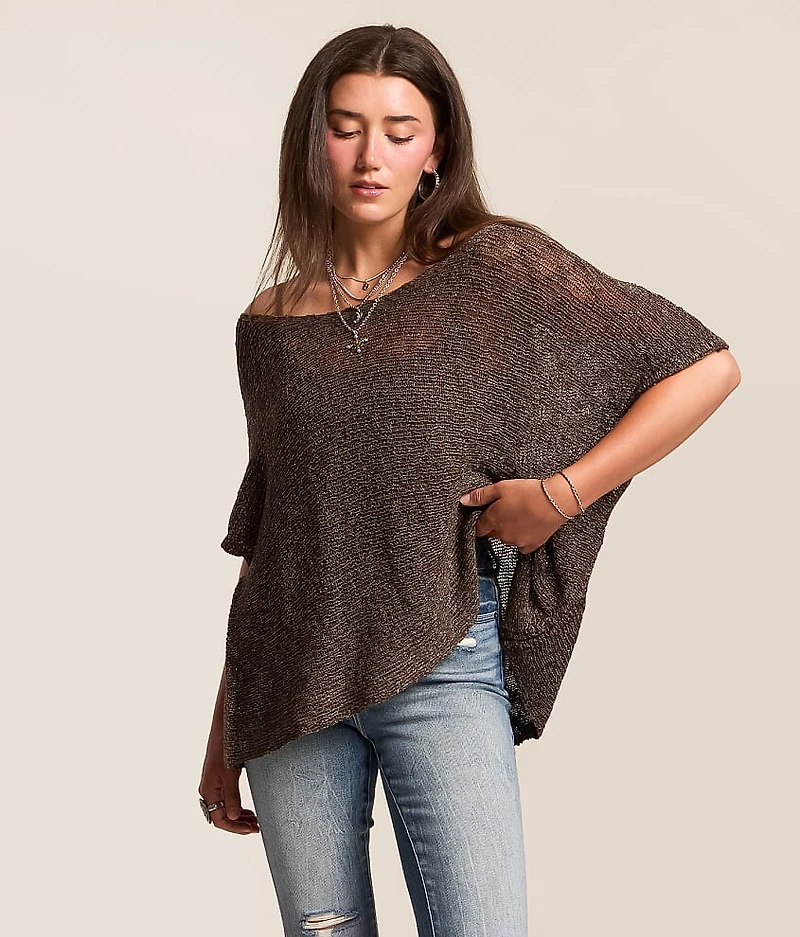 Tinsel Off The Shoulder Sweater - One Size