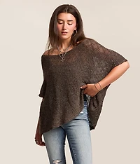 Tinsel Off The Shoulder Sweater - One Size