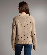 Polka Dot Cardigan Sweater