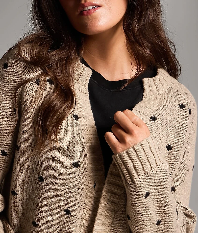Polka Dot Cardigan Sweater