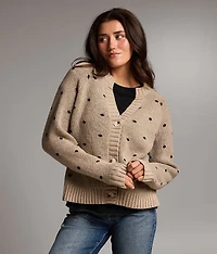 Polka Dot Cardigan Sweater