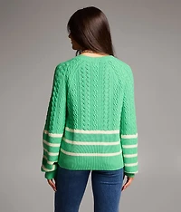 Cable Striped Sweater