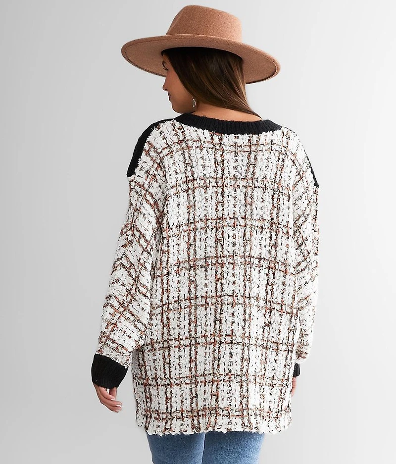 Metallic Cable Knit Sweater
