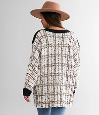 Metallic Cable Knit Sweater