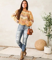 Ombre Scalloped Sweater