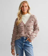 Checkered Cardigan Sweater