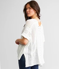 Pointelle Dolman Sweater