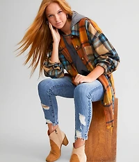Flannel Hooded Shacket