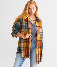 Flannel Hooded Shacket