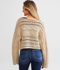 Cable Knit Cropped Sweater