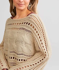Cable Knit Cropped Sweater
