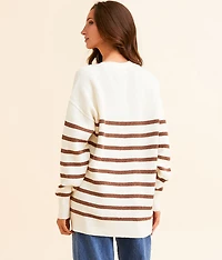 Striped Cardigan Sweater