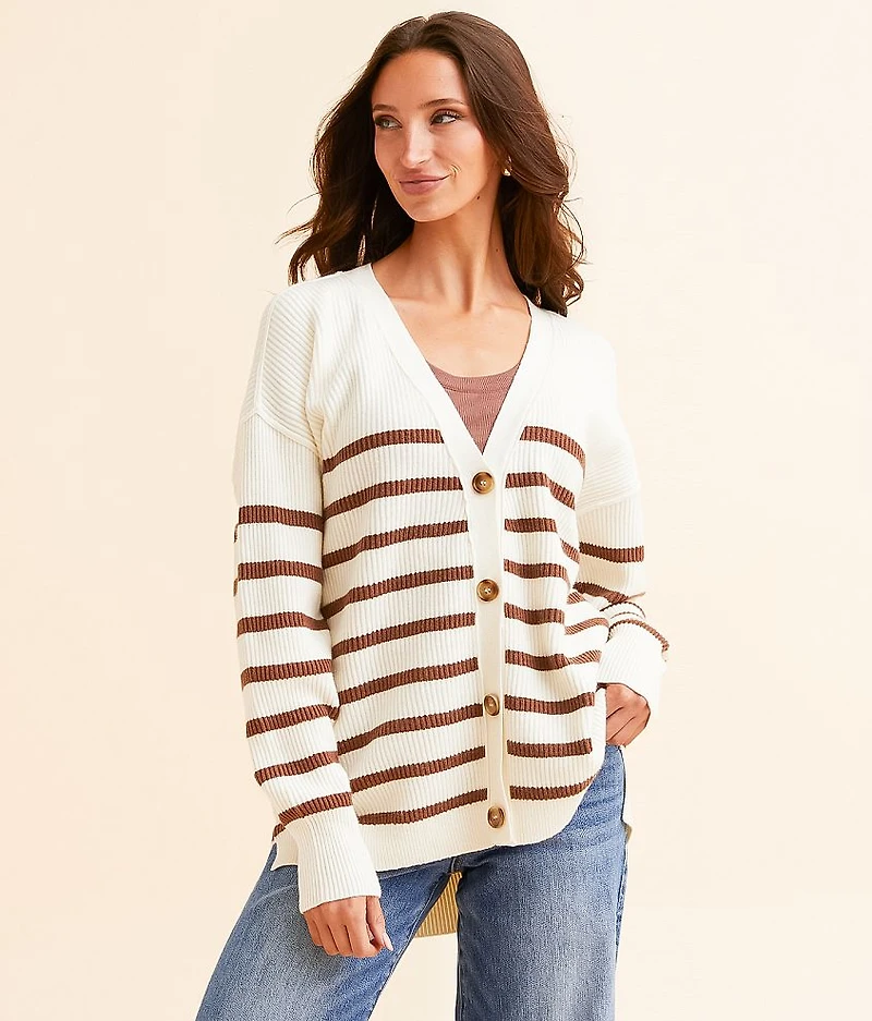 Striped Cardigan Sweater