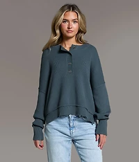Snap Henley Sweater