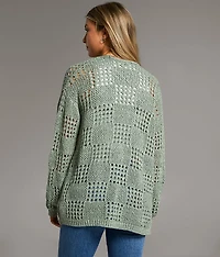 Pointelle Cardigan Sweater