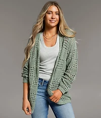 Pointelle Cardigan Sweater