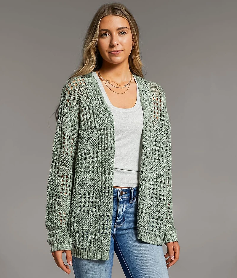 Pointelle Cardigan Sweater