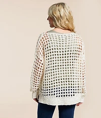 Eyelash Pointelle Sweater
