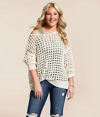 Eyelash Pointelle Sweater