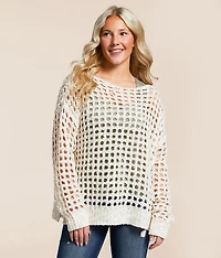 Eyelash Pointelle Sweater
