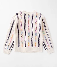 Girls - Color Pop Stitch Pullover