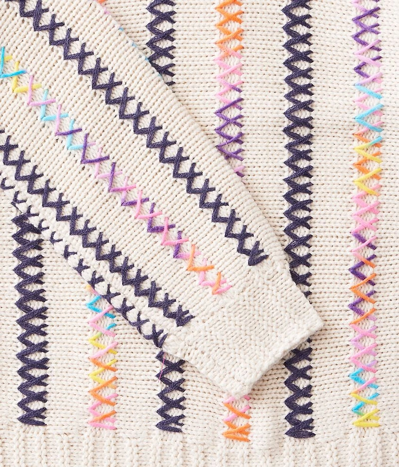 Girls - Color Pop Stitch Pullover