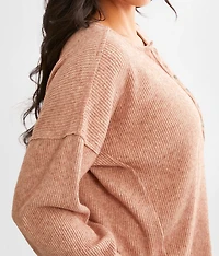 Ribbed Knit Henley