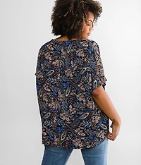 Leafy Textured Top