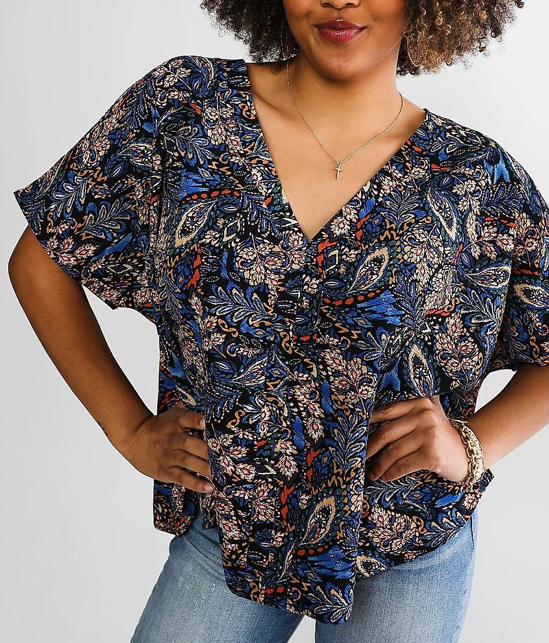 Leafy Textured Top