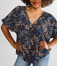 Leafy Textured Top