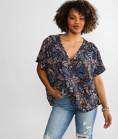 Leafy Textured Top