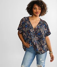 Leafy Textured Top