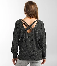 Metallic Twisted Front Top