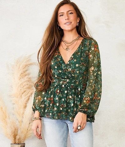 Metallic Mesh Top