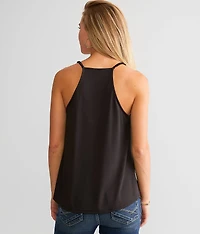 Floral Lace Inset Tank Top