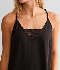 Floral Lace Inset Tank Top