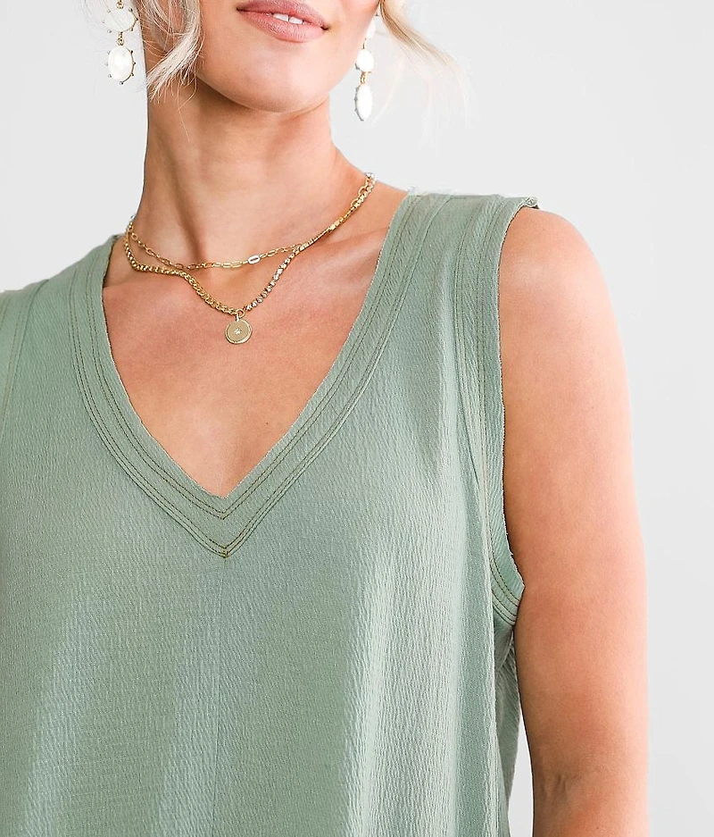 Contrast Stitch Tank Top