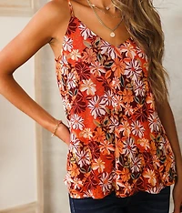 Floral Mesh Tank Top
