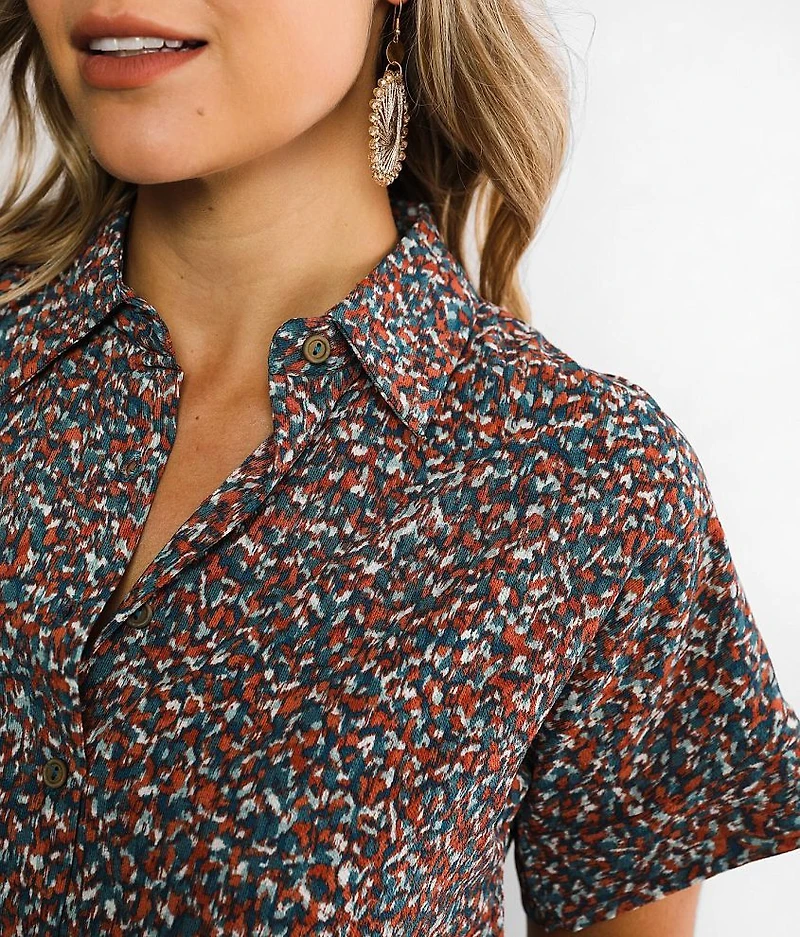 Printed Gauze Blouse