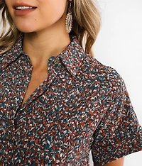 Printed Gauze Blouse