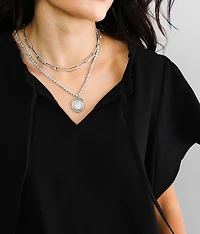 Crinkle Gauze Front Tie Top