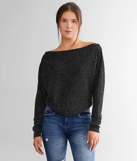 Metallic Wide Neck Top