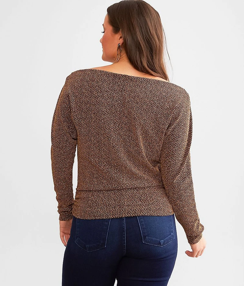 Metallic Mesh Top
