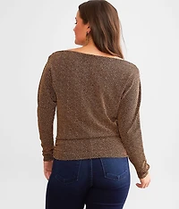 Metallic Mesh Top
